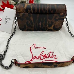 Women's Christian Louboutin, Paloma Bengali, leather clutch/shoulder bag